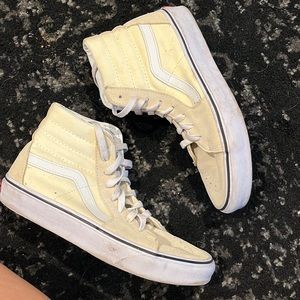 Vans high top in cream size 9